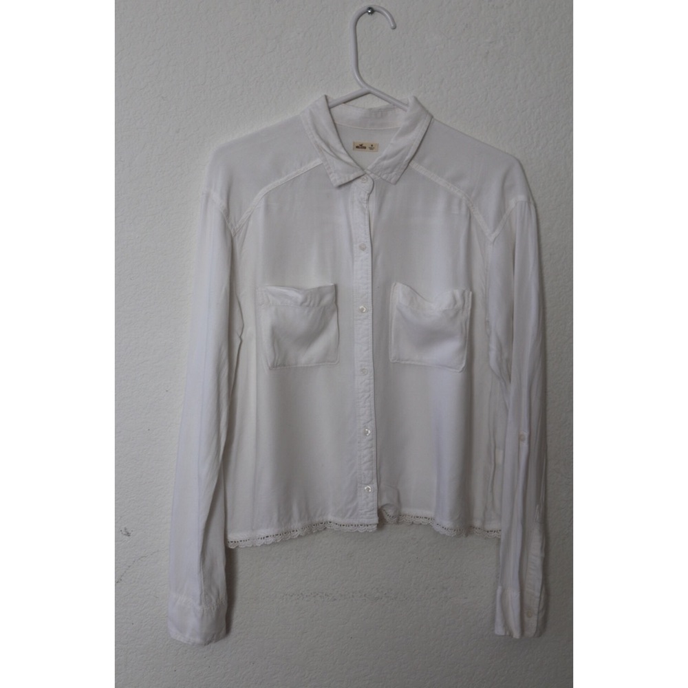 Hollister Button Down Cropped Shirt